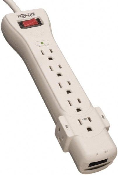Tripp-Lite - 7 Outlets, 120 VAC15 Amps, 6' Cord, Power Outlet Strip - Floor, Keyhole Mount, 5-15 NEMA Configuration, 10.3" Strip - Exact Tooling