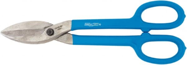Channellock - 3" Length of Cut, Straight Pattern Tinner's Snip - 12.6" OAL, Dipped Vinyl Handle, High Carbon Steel Blade - Exact Tooling