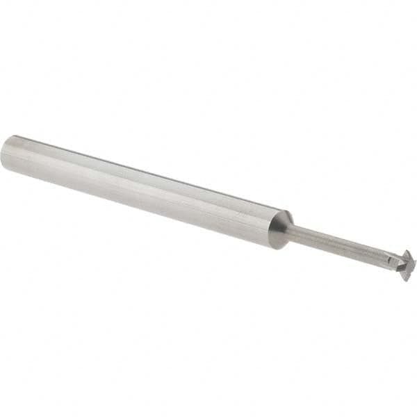 Accupro - 5/32° 5/32" Cut Diam, 0.045" Cut Width, 3/16" Shank, Solid Carbide Double-Angle Cutter - Exact Tooling