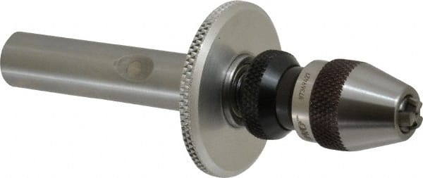 Accupro - 1/2 Inch Shank Diameter Straight Shank Micro Drill Chuck Adapter and Chuck - 1/64 to 1/16 Inch Drill Chuck Capacity - Exact Tooling