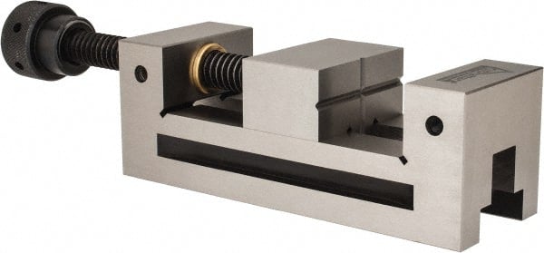 Gibraltar - 2-7/8" Jaw Width, 3-7/8" Jaw Opening Capacity, 1-3/8" Jaw Height, Toolmaker's Vise - Flat Jaw, 0.00012" Parallelism, 0.0002" Squareness, 254mm OAL x 3-29/32" OAH - Exact Tooling