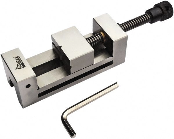 Gibraltar - 2.48" Jaw Width, 3.43 Jaw Opening Capacity, 1.26" Jaw Height, Toolmaker's Vise - Flat Jaw, 0.00012" Parallelism, 0.0002" Squareness, 230mm OAL x 2.48" OAH - Exact Tooling