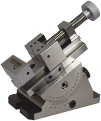 Gibraltar - 2-3/4" Jaw Width, 3" Jaw Opening Capacity, Horizontal Swivel Machine Vise - Manual Operation, 1 Station, 6.28" Long x 5.38" High x 1-3/16" Deep, Steel - Exact Tooling