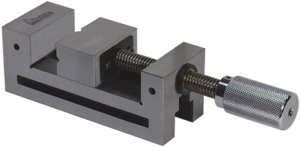 Gibraltar - 2-7/8" Jaw Width, 3-3/4" Jaw Opening Capacity, 1.35" Jaw Height, Toolmaker's Vise - Flat Jaw, 0.00012" Parallelism, 0.0002" Squareness, 7" OAL x 2.8" OAH - Exact Tooling