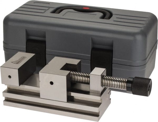 Gibraltar - 2-3/4" Jaw Width, 4" Jaw Opening Capacity, 1-3/16" Jaw Height, Toolmaker's Vise - Flat Jaw, 0.003" Parallelism, 0.005" Squareness, 254mm OAL x 2-7/16" OAH - Exact Tooling