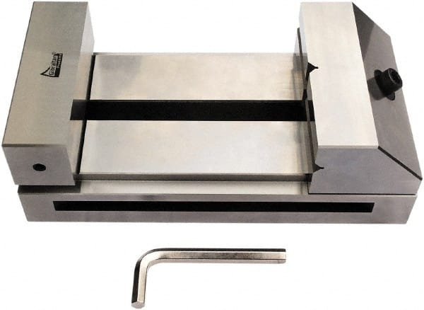 Gibraltar - 4-59/64" Jaw Width, 6" Jaw Opening Capacity, 1.97" Jaw Height, Toolmaker's Vise - Flat Jaw, 0.003" Parallelism, 0.005" Squareness, 280mm OAL x 3-15/16" OAH - Exact Tooling
