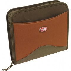 Bucket Boss - 11 Pocket Brown & Green Polyester Contractor's Portfolio - 15" Wide x 4" Deep x 12" High - Exact Tooling
