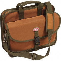 Bucket Boss - 15 Pocket, Polyester, Brown & Green Laptop Tool Bag - Exact Tooling