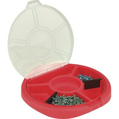 Bucket Boss - 6 Pocket General Purpose Holster - Plastic, Clear Lid/Red, 12-1/2" Wide x 1" High - Exact Tooling