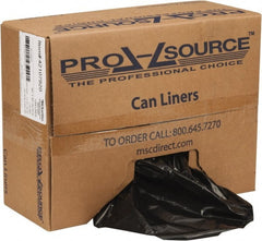 PRO-SOURCE - 1.65 mil Thick, Heavy-Duty Trash Bags - Linear Low-Density Polyethylene (LLDPE), Flat Pack Dispenser, 40" Wide x 46" High, Black - Exact Tooling