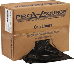 PRO-SOURCE - 1.5 mil Thick, Heavy-Duty Trash Bags - Linear Low-Density Polyethylene (LLDPE), Flat Pack Dispenser, 43" Wide x 47" High, Black - Exact Tooling