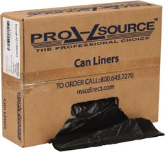 PRO-SOURCE - 1.1 mil Thick, Heavy-Duty Trash Bags - Hexene Resins, Roll Dispenser, 43" Wide x 47" High, Black - Exact Tooling