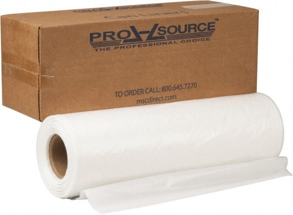 PRO-SOURCE - 1.8 mil Thick, Heavy-Duty Trash Bags - Hexene Resins, Roll Dispenser, 38" Wide x 63" High, Clear - Exact Tooling
