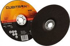 3M - 36 Grit, 7" Wheel Diam, 1/8" Wheel Thickness, 7/8" Arbor Hole, Type 27 Depressed Center Wheel - Ceramic, 8,500 Max RPM - Exact Tooling