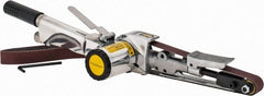 Value Collection - 3/4 x 20-1/2 Inch, 16,000 RPM Air Belt Sander - 0.45 Hp, 4 CFM Air Consumption, Rear Exhaust - Exact Tooling