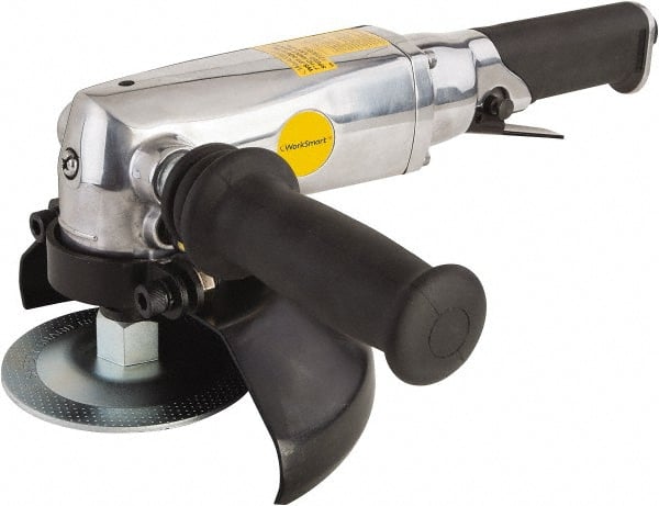 Value Collection - 7" Wheel Diam, 8,500 RPM, Pneumatic Angle & Disc Grinder - 5/8-11 Spindle, 6 CFM, Front Exhaust - Exact Tooling