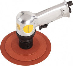 Value Collection - 16,000 OPM, 4 CFM Air Consumption, 90 psi Air Pressure, Palm Air Orbital Sander - Round Pad, 1/4 NPT Inlet - Exact Tooling