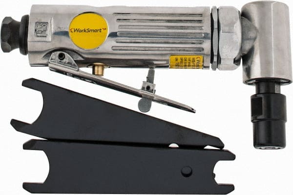 Value Collection - 1/4" Collet, Angle Handle, Air Angle Die Grinder - 22,000 RPM, Rear Exhaust, 4 CFM, 0.3 hp, 90 psi, 1/4 NPT Inlet - Exact Tooling