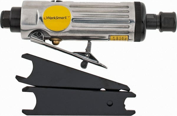 Value Collection - 1/4" Collet, Straight Handle, Air Straight Die Grinder - 22,000 RPM, Rear Exhaust, 4 CFM, 0.45 hp, 90 psi, 1/4 NPT Inlet - Exact Tooling