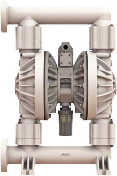 Versa-Matic - 2" NPT, Air Operated Diaphragm Pump - Buna-N Diaphragm, Polypropylene Housing - Exact Tooling