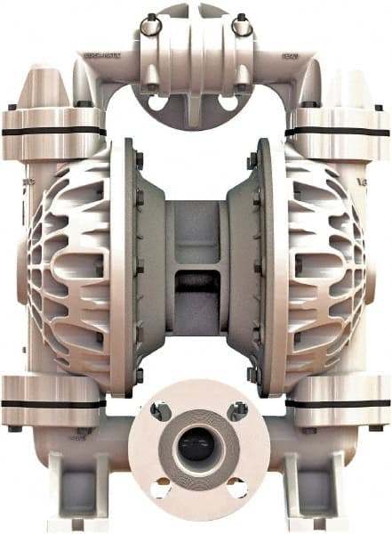 Versa-Matic - 1-1/4 \x96 1-1/2 NPT, Air Operated Diaphragm Pump - Santoprene Diaphragm, Polypropylene Housing - Exact Tooling