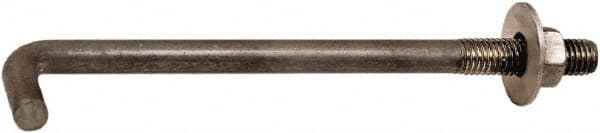 Value Collection - 3/4-10, 15" OAL Bent Anchor Bolt - Grade 2 Steel - Exact Tooling