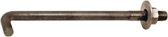 Value Collection - 5/8-11, 6" OAL Bent Anchor Bolt - Grade 2 Steel - Exact Tooling
