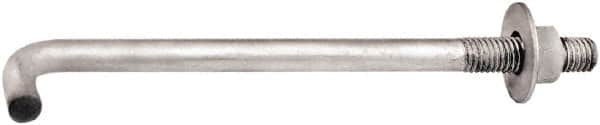 Value Collection - 3/4-10, 30" OAL Bent Anchor Bolt - Grade 2 Steel - Exact Tooling