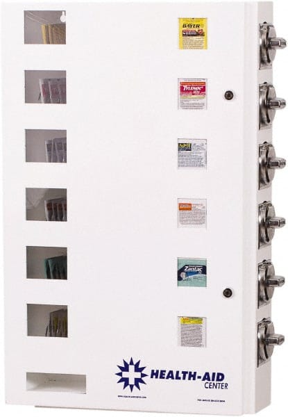 Synergy Management - Medical Vending Machines & Dispensers; Height (Inch): 29-1/2 ; Width (Inch): 20 ; Depth (Inch): 5-1/2 ; Number of Shelves: 6 ; Door Type: Manual Closing ; Shelf Type: Adjustable - Exact Tooling