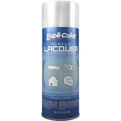 Dupli-Color - White, Gloss, Lacquer Spray Paint - 12 to 14 Sq Ft per Can, 12 oz Container - Exact Tooling