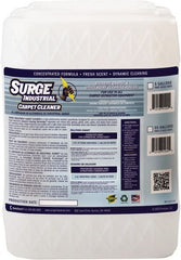 Surge Industrial - 5 Gal Container Carpet Cleaner - Light Citrus Scent, Use on Carpet & Upholstery - Exact Tooling