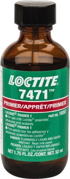 Loctite - 1.75 Fluid Ounce Bottle, Amber, Liquid Primer - Series 7471 - Exact Tooling