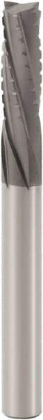 Seco - 8mm Cutting Diam x 24mm Length of Cut, 6 Flute, Downcut Spiral Router Bit - DURA Coated, Left Hand Cut, Solid Carbide, 80mm OAL x 8mm Shank Diam, Square End, 15° Helix Angle - Exact Tooling