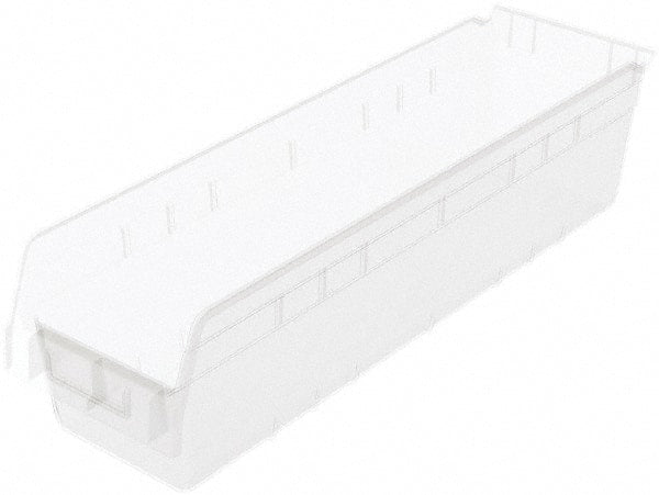 Akro-Mils - 23-5/8" Deep, Clear Polymer Hopper Shelf Bin - 6" High x 6-5/8" Wide x 23-5/8" Long - Exact Tooling