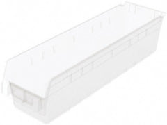 Akro-Mils - 23-5/8" Deep, Clear Polymer Hopper Shelf Bin - 6" High x 6-5/8" Wide x 23-5/8" Long - Exact Tooling
