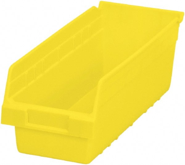 Akro-Mils - 17-7/8" Deep, Yellow Polymer Hopper Shelf Bin - 6" High x 6-5/8" Wide x 17-7/8" Long - Exact Tooling