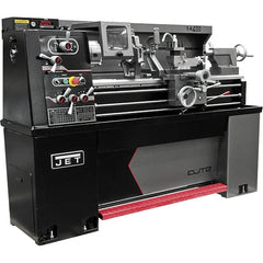 Jet - 13" Swing, 36" Between Centers, 230 Volt, Single Phase Engine Lathe - 5MT Taper, 2 hp, 40 to 2,000 RPM, 1-9/16" Bore Diam, 30" Deep x 60" High x 71" Long - Exact Tooling