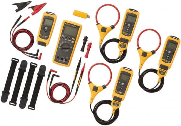 Fluke - 9 Piece, FC Series Wireless Multimeter Kit - 1,000 Volt Max, LCD Display - Exact Tooling