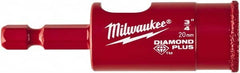 Milwaukee Tool - 3/4" Diam, 1-1/2" Cutting Depth, Hole Saw - Diamond Grit Saw, Continuous Edge - Exact Tooling