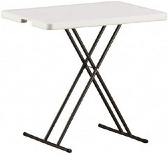 Ability One - 30" Long x 20" Wide x 25" High, Rectangular Folding Table - Platinum - Exact Tooling