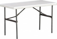 Ability One - 24" Long x 48" Wide x 29" High, Rectangular Folding Table - Platinum - Exact Tooling