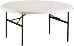 Ability One - 60" Wide x 29" High x 60" Diam, Round Folding Table - Platinum - Exact Tooling