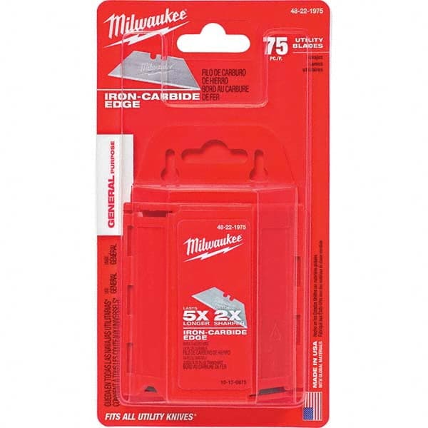 Milwaukee Tool - Knife Blades Type: Utility Knife Blade Material: Carbon Steel - Exact Tooling