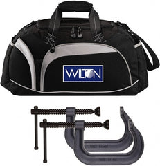 Wilton - Regular-Duty 4-1/4" Max Opening, 3-1/4" Throat Depth, Forged Steel Standard C-Clamp - 6,200 Lb Capacity, 0" Min Opening, Deep Throat - Exact Tooling