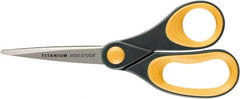 Ability One - 4" LOC, 8" OAL Titanium Scissors - Ambidextrous, Straight Handle, For Sticky Residues - Exact Tooling