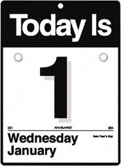 AT-A-GLANCE - 365 Sheet, 4-7/8 x 8", Wall Calendar - White - Exact Tooling