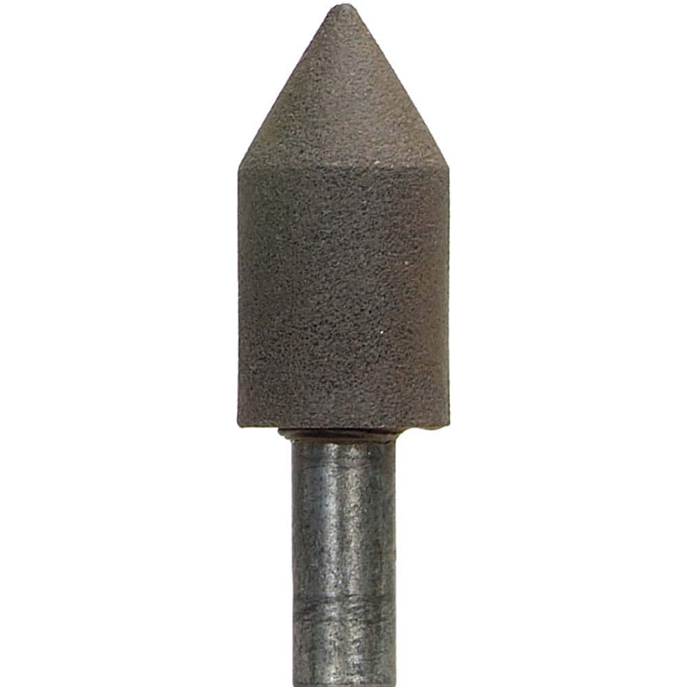 Norton - Mounted Points; Point Shape Code: A80 ; Point Shape: Wheel ; Abrasive Material: Aluminum Oxide ; Shank Diameter (Inch): 1/2 ; Head Diameter (Inch): 1 ; Head Thickness (Inch): 2 - Exact Tooling