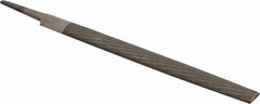 PFERD - 8" Long, Second Cut, Half Round American-Pattern File - Double Cut, 0.22" Overall Thickness, Tang - Exact Tooling