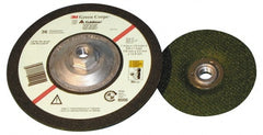 3M - 36 Grit, 7" Wheel Diam, 1/8" Wheel Thickness, Type 27 Depressed Center Wheel - Exact Tooling