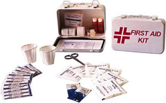 Ability One - 30 Piece, 30 Person, Multipurpose/Auto/Travel First Aid Kit - Metal Case - Exact Tooling